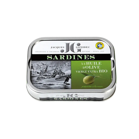 Sardines à l'huile d'Olive vierge BIO - Jacques Gonidec 115g