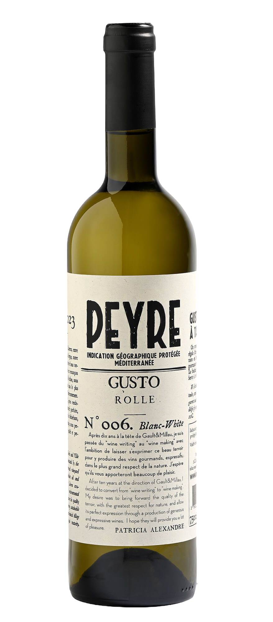 IGP MEDITERRANEE GUSTO BLANC DOMAINE DES PEYRE