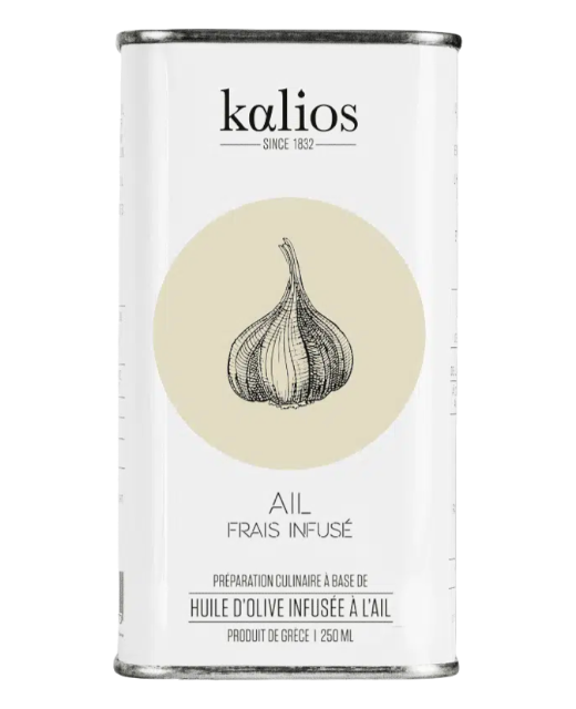 Huile d'olive infusée à l'ail - Kalios